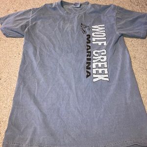 short sleeve tee shirt with words down the front